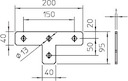 Пластина соединительная 200х95х40х4 GMS 4 VP T V2A OBO 1124695