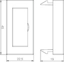 Заглушка с полем для маркировки Modul45 45х22.5мм ADP-BF AL0.5 серебр. OBO 6117412