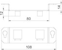 Рамка монтажная для лючка GE2F тип F MTGE2F 2F сталь OBO 7407853