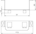 Пластина монтажная для лючка GE2V тип F сталь MTGE2 2F OBO 7407849
