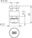 Клемма креп. для проволоки 5001 N-VA OBO 5304176