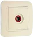 Розетка TV СП Lillium 16А IP20 крем/крем Makel 70207