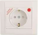 Розетка 1-м СП Defne 16А IP20 с заземл. с сет. фильтром бел. Makel 42001139