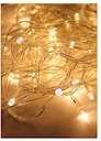 Гирлянда 10.8м 100LED бел. прозр. провод 8 режимов мигания IP20 тепл. бел. Космос KOC_GIR100LED_W