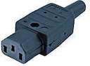 Разъем CON-IEC320C13 IEC 60320 C13 220В 10А на кабель (плоские контакты) Hyperline 47865