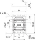 Лоток листовой перфорированный 300х60 L3050 сталь 1мм RKSM 630 FT OBO 6047655