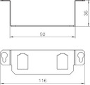 Пластина монтажная для лючка GE2V тип B сталь MTGE2 2B OBO 7407847