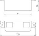 Суппорт для установки модулей в лючок сталь MTGE2 2C OBO 7407848