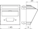 Рамка Modul45 мультимедийная VGA/D-Sub9 MTS-DB O AL1 серебр. OBO 6104724