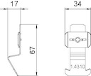 Крепеж для проволочного лотка 82х33х17BC GR MS VA4310 OBO 6016665