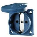 Розетка Schuko 16А 2P+E безвинт. клеммы IP54 син. Mennekes 11011