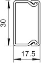 Кабель-канал 30х15 L2000 ABS-пластик WDKH-15030LGR без галоген.. свет. сер. OBO 6175457