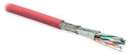 Кабель SFTP4-C7-S23-IN-LSZH-RD-500 (SFTP4-C7-S23-IN-FRLSZH-RD-500) (SSTP4-C7-SOLID-INDOOR-LSZH-500) витая пара экран-фольга на каждой паре + сетка S/FTP кат.7; 4 пары (23 AWG) ож (solid) LSZH нг(С)-HF красн. (уп.500м) Hyperline 236298