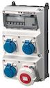 Бокс AMAXX IP67 1СЕЕ+3SCHUKO+4авт. выкл. +1узо Mennekes 930023