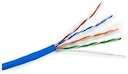 Кабель UUTP4-C5E-S24-IN-PVC-BL-305 (UTP4-C5E-SOLID-BL-305) витая пара UTP (U/UTP) кат.5e 4 пары (24 AWG) ож (solid) PVC (305м) син. Hyperline 42011