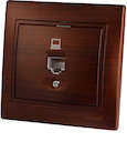 Розетка компьютерная 1-м СП Мира маун Lezard 701-0404-139