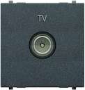 Механизм розетки TV 2мод. Zenit простой антрацит ABB 2CLA225070N1801