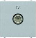 Механизм розетки TV 2мод. Zenit простой серебр. ABB 2CLA225070N1301