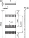Лоток лестничный для судостроения 100х35 L3000 сталь 3мм SLZ L 100 SG OBO 7098032