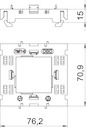 Коробка монтажная 71MT1 45 71MT1 45 полиамид сер. OBO 6288572
