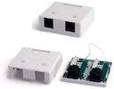 Розетка компьютерная 2-м ОП SB2-2-8P8C-C5e-WH RJ45 8P8C CAT.5E Dual IDC бел. Hyperline 28062