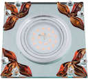 Светильник DLS-P109 "Peonia" GU5.3 CHROME/CLEAR+TEA Fametto 10637