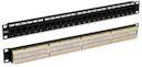 Патч-панель 19' 1U 24 порта RJ45 категория 6 Dual IDC ROHS черный