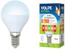 Лампа светодиодная LED-G45-6W/NW 6Вт шар 4500К бел. E14 450лм 175-250В Volpe 10215