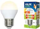 Лампа светодиодная LED-G45-6W/WWE27 6Вт шар 3000К тепл. бел. E27 450лм 175-250В Volpe 10218