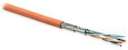 Кабель SFTP4-C6-P26-IN-PVC-OR-500 (SFTP4-C6-P26-IN-FRPVC-OR-500) (SSTP4-C6-PATCH-INDOOR-500) витая пара S/FTP кат. 6; 4 пары (26 AWG) мж (patch) экран - фольга + медная оплетка PVC ( -30град.C - +70град.C) оранж. (уп.500м) Hyperline 236296