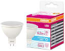 Лампа светодиодная LED STAR MR16 4.2W/840 (замена 35Вт) 4.2Вт пласт. 4000К нейтр. бел. GU5.3 380лм 36 град. 12В OSRAM 4058075160897
