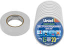 Лента изоляционная UIT-135P 20/15/10 WHT 0.135х15 20м (уп.10шт) бел. Uniel 04505