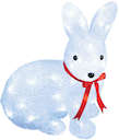 ULD-M2732-040/STA WHITE IP20 RABBIT-1 Фигура светодиодная «Зайчик», 40 светодиодов, размер 27*15*32 см, цвет свечения-белый, IP20.