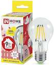Лампа светодиодная LED-A60-deco 9Вт грушевидная 230В E27 3000К 810лм прозр. IN HOME 4690612008066