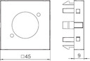 Рамка Modul45 мультимедийная XLR MTG-X O AL1 серебр. OBO 6105240