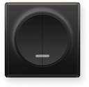 Механизм выключателя 2-кл. СП Florence 10А IP20 с подсветкой черн. OneKeyElectro 2172825