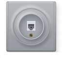 Механизм розетки комп. 1-м СП Florence 1xRJ45 кат.5e сер. 1E20701302 OneKeyElectro 2172839