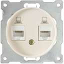 Механизм розетки комп. 2-м СП Florence RJ45 кат.5e беж. 1E20901301 OneKeyElectro 2172795
