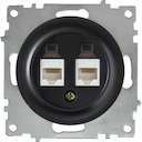 Механизм розетки комп. 2-м СП Florence RJ45 кат.5e черн. OneKeyElectro 2172818