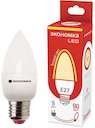 Лампа светодиодная 9Вт свеча E27 230В 3000К 800лм ЭКОНОМКА Eco_LED9wCNE2730