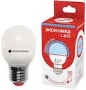 Лампа светодиодная GL45 9Вт Шарик E27 230В 6500К 880лм ЭКОНОМКА Eco_LED9wGL45E2765