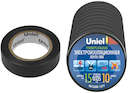 Лента изоляционная UIT-135P 10/15/10 BLK 10м 15мм 0.135мм (уп.10шт) черн. Uniel 04517