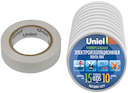 Лента изоляционная UIT-135P 10/15/10 WHT 10м 15мм 0.135мм (уп.10шт) бел. Uniel 04521