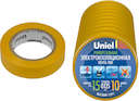 Лента изоляционная UIT-135P 10/15/10 YEL 10м 15мм 0.135мм (уп.10шт) жел. Uniel 04522