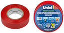 Лента изоляционная UIT-135P 20/19/01 RED 20м 19мм 0.135мм красн. Uniel 04479
