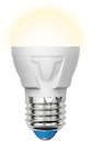 Лампа светодиодная LED 7вт 175-250В шар матовый 600Лм Е27 3000К Uniel ЯРКАЯ