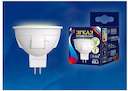 Лампа светодиодная LED 6вт 175-250В Форма JCDR матовый 500Лм GU5.3 3000К Uniel ЯРКАЯ