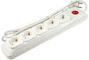 Сетевой фильтр SGSL5-3 WHITE "Lux" 3м Пвс 3х0.75 5 гнезд с/з 10А защита от перенапряж. короткого замыкания Uniel UL-00001753