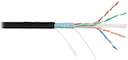 Кабель NIKOLAN F/UTP 4 пары кат.6 (класс E) тест по ISO/IEC 250МГц ож BC (чистая медь) 23AWG (0.57мм) внешний PE до -60град.C черн. (уп.305м) NIKOMAX NKL 4740B-BK