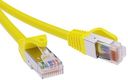 Патч-корд экранированный CAT5E F/UTP 4х2, LSZH, желтый, 0.5м